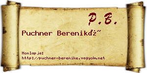 Puchner Bereniké névjegykártya